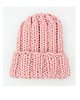 czapki damskie Czapka  beanie z wełną pudrowy róż 4