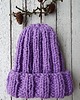 czapki damskie czapka HANDMADE lawendowa 1