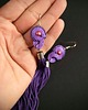 kolczyki chwosty Maike purple L - kolczyki z chwostami 2