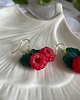 kolczyki z masy plastycznej Kolczyki z maliną. Polimerowa glina. Handmade Polska 9