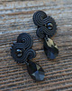 kolczyki soutache Czarne, eleganckie kolczyki sutasz 1