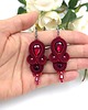 kolczyki soutache Kolczyki sutasz bordowe Anya delikatne romantyczne małe 1