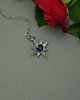 wisiory Mały wisiorek róża wiatrów niebieski dumortieryt wire wrapping 2