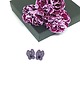 kolczyki soutache Kolczyki z hematytem fioletowe 3
