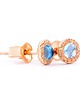 kolczyki złote Niebieski topaz- kolczyki w złocie 585, prezent 7