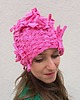 czapki damskie Różowa czapka artystyczna Cukierek 2