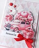 kartki scrapbooking Kartka Okolicznościowa: Walentynka z Samochodem - Kocham Cię 1
