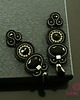 kolczyki soutache Czarno srebrne kolczyki sutasz 4