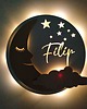 lampy do pokoju dziecka Oryginalna personalizowana lampka KSIĘŻYC z imieniem 7