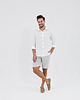 spodnie męskie Lniane spodenki SUNRISE light gray 1