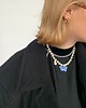 chokery Perłowy naszyjnik z granatowym motylem 6