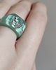 pierścionek z żywicy Miętowy pierścionek z cyrkonią 5
