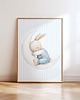 obrazy i plakaty do pokoju dziecięcego Plakat Na Ścianę Dla Chłopca Niebieskie króliczki nr. 1 1