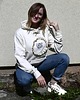 bluza z kapturem damska Bluza z haftem jelit Organ-ic 3