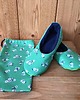 kapcie damskie Kapcie zielone w kwiatki r.37 6