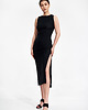sukienki midi damskie Elegancka dopasowana sukienka midi bez rękawów i z wiązaniem - M864 2