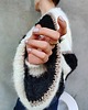 kardigany damskie Sweterek w paski na guziki 8
