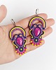 kolczyki soutache Kolczyki fioletowe sutasz 1