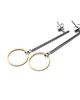 kolczyki srebrne Stick /ring silver and gold/  alloys collection 2