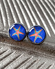 kolczyki szklane Blue Starfish kolczyki wkrętki 3