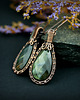 kolczyki wire wrapping Kolczyki z labradorytem 7
