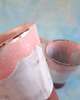 filiżanki Dwie różowe ceramiczne filizanki handmade mała kawa lub double espresso 9