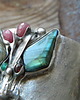 bransoletki z kamieni naturalnych Labradoryt - roślina   - BRANSOLETA MANKIET  CUFF 4