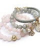 bransoletki z kamieni naturalnych Pink and grey vol. 29 /16-08-22/ set 2