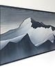 obrazy Obraz z drewna 3D. "Śnieżny szczyt". Mozaika drewniana dekoracja na ścianę 2