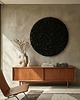 obrazy Okrągły czarny obraz strukturalny 2