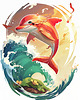 plakaty Plakat -Delfin UM 1