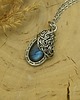 wisiory Mały wisiorek niebieski labradoryt wire wrapping 5