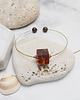 bransoletki - inne SIMPLE AMBER bransoletka bursztynem w żywicy 3