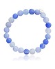 bransoletki z kamieni naturalnych Bransoletka Essential Blue Pastel, naturalny agat i srebro 925 3