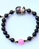 bransoletki złote Unikat maneki neko - onyks, spinel, chalcedon, lawa 1