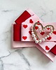 broszki Kolekcja  LOVE Brosza z nowoczesnym  sercem z perełek 2