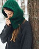 czapki damskie PUSZCZYK - Puchaty Kaptur Balaklava  Wełna Merino z Bawełna 1