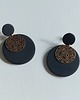 kolczyki z masy plastycznej Elegancka LUNA black 2