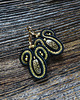 kolczyki soutache Małe , czarno-złote eleganckie kolczyki sutasz 2
