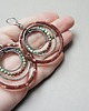 kolczyki wire wrapping Wianki  circle /chocolate/ kolczyki 7