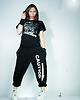 spodnie męskie Czarne wygodne spodnie unisex CAUTION! 8
