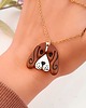 wisiory Naszyjnik z pieskiem, basset z podobizną basseta, amulet dla psiary, boho 1