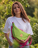 saszetka nerka Welurowa torebka crossbody Zielone Jabłuszko 1