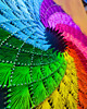Ozdoby na ścianę Rozeta RAINBOW z tutorialem - Zestaw DIY String Art BOX 1