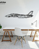 Ozdoby na ścianę Samolot F-14 Tomcat metalowa ozdoba na ścianę 3D 4