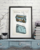 plakaty Magnetofon boombox - patent - plakat 50x70 cm 2