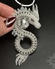 wisiory Yssarth, biały wisior ze smokiem, beading 3