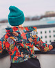 bluza z kapturem damska OVERSIZE bluza, patchwork, tajemniczy ogród 2
