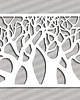 Ozdoby na ścianę DEKORACYJNY PANEL AŻUROWY, DRZEWA, DEKORACJA ŚCIENNA 3D, ORNAMENT,50 x 70 cm, 1