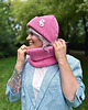czapki damskie Czapka beanie z bawełny logo kolorowe Różowy 3